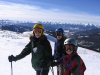 Pusey ski bums at top of Arapahoe Basin looking west