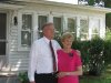 Grandpa & Grandma Pusey in front of their missionary quarters in Nauvoo