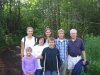 Pusey family with Ham Fish and Fran Rotunno at the Sacred Grove, Palmyra, NY
